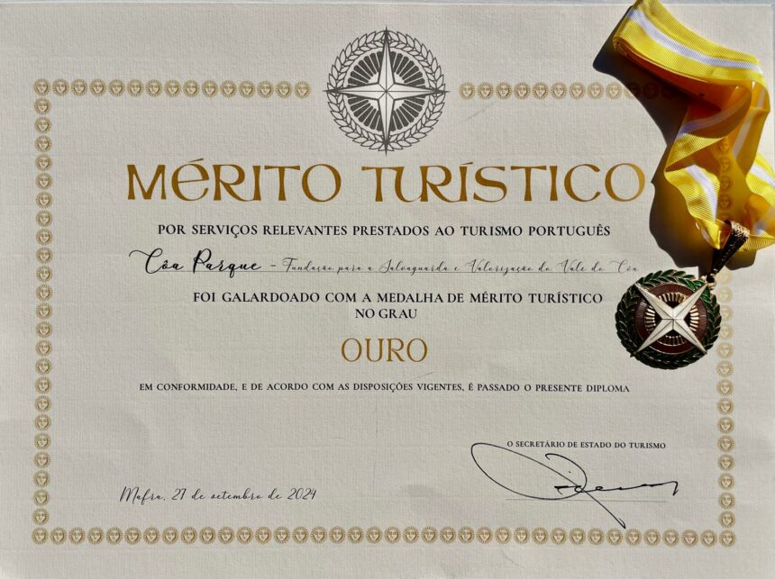 The Côa Park Foundation was awarded the Gold Medal at the VII Portuguese Tourism Summit